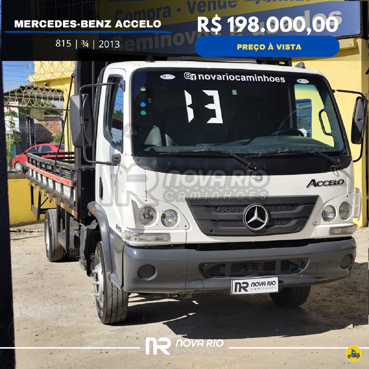 CAMINHAO MERCEDES-BENZ MB 815 Caçamba Basculante 3/4 4x2 Nova Rio Caminhões NOVA IGUACU RIO DE JANEIRO RJ